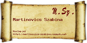 Martinovics Szabina névjegykártya
